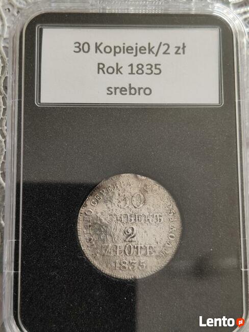 30 kopiejek/ 2 złote 1835r. Ag w slabie