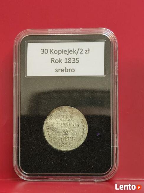 30 kopiejek/ 2 złote 1835r. Ag w slabie