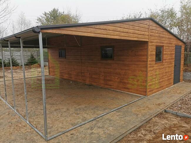 Garaż drewnopodobny, blaszany, akrylowy - PRODUKCJA