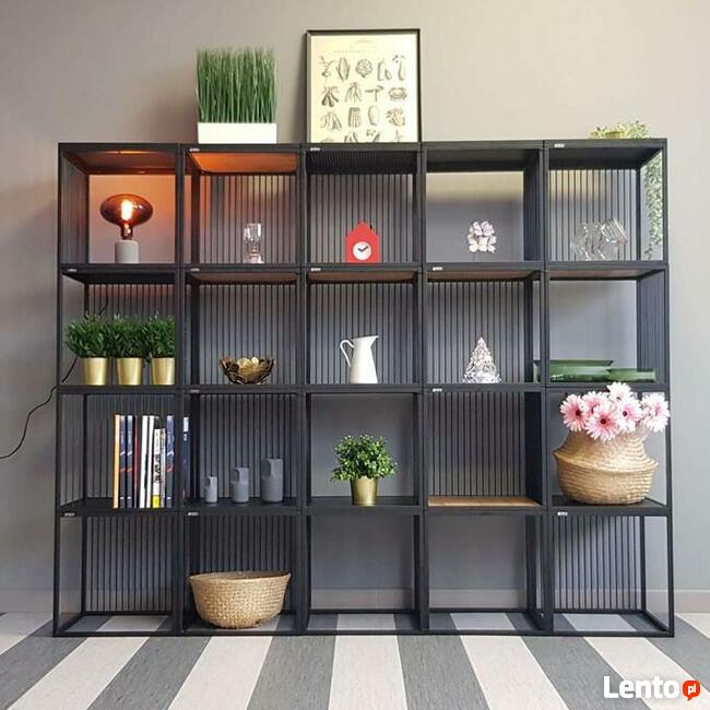 Półka, regał, stolik, pufa w stylu loftowym