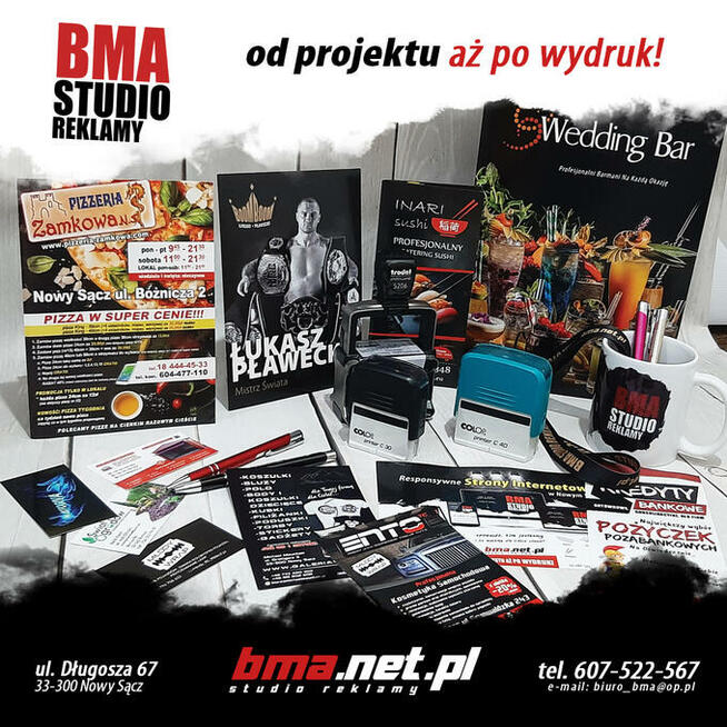 Drukarnia Nowy Sącz, Wizytówki, Ulotki, Banery, Naklejki