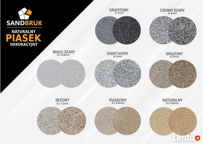 Suchy Piasek Granitowy Fuga Kostki Zasypka Ciemny Szary 0-5