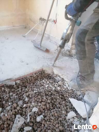 Wyburzenia rozbiórki kucie betonu posadzki burzenie scian