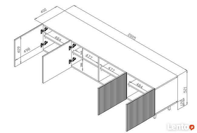 PAFOS szafka RTV 200 biała lub czarna