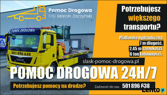 POMOC DROGOWA 24H/7 LAWETA HOLOWANIE ŚLĄSK ️ 501 896 638