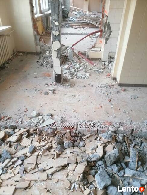 Wyburzenia rozbiórki kucie betonu posadzki burzenie scian