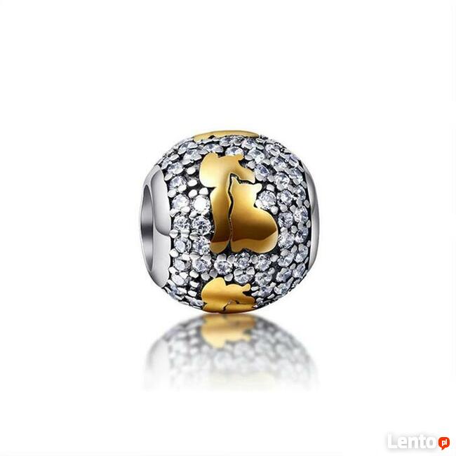 Pandora Charm koralik zawieszka motyl pave