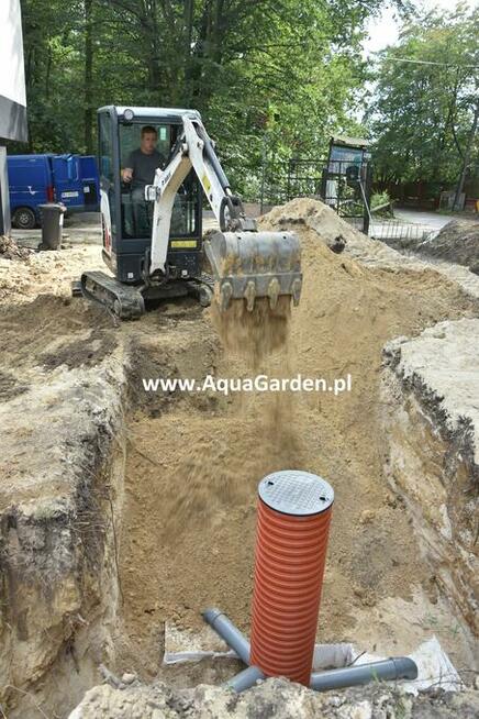 Woda deszczowa, studnia chłonna, drenaż, AquaGarden Warszawa