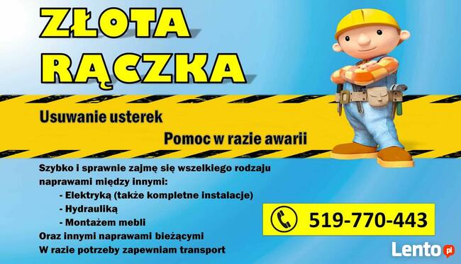 Złota rączka Elektryk Hydraulik Remonty naprawy Usterki