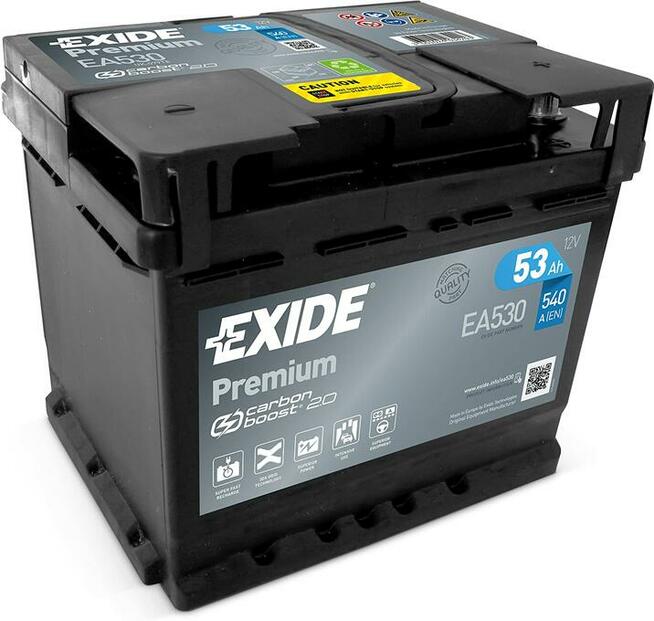 AKUMULATOR EXIDE PREMIUM 53AH 540A EA530 3LATA GWARANCJI