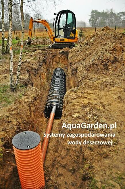 Woda deszczowa, studnia chłonna, drenaż, AquaGarden Warszawa