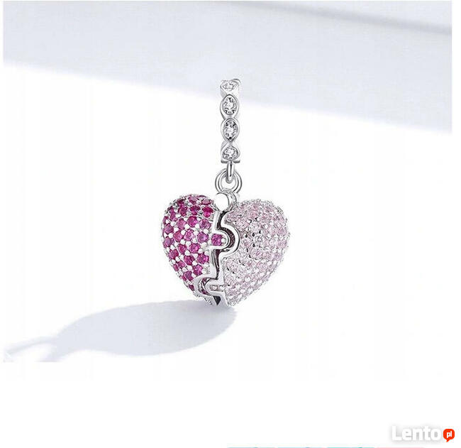 Pandora Charm zawieszka serce puzzle miłość love
