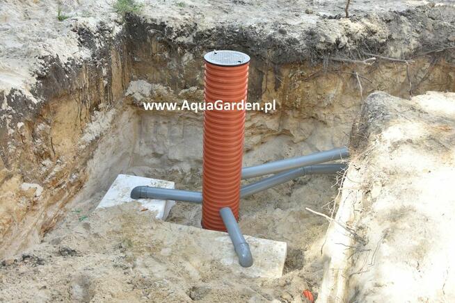 Woda deszczowa, studnia chłonna, drenaż, AquaGarden Warszawa