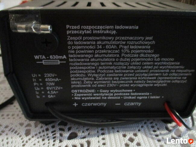 Nowy prostownik o mocy zasilania 12V /6A .