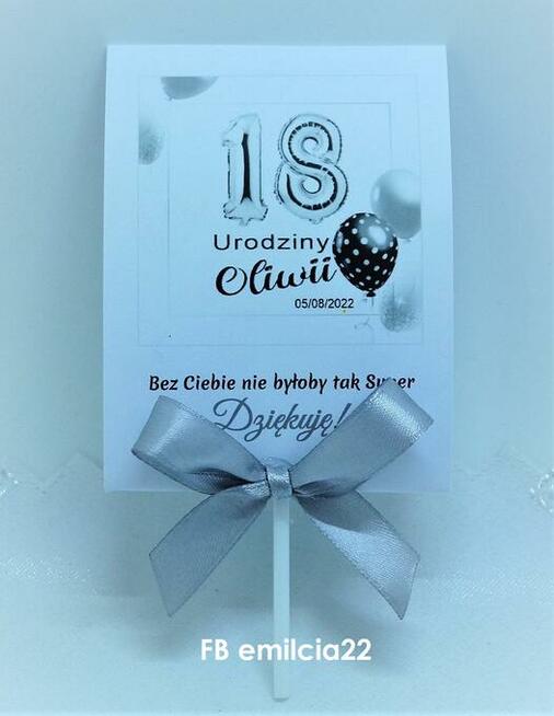 Lizaki jako podziękowanie dla gości z okazji urodzin