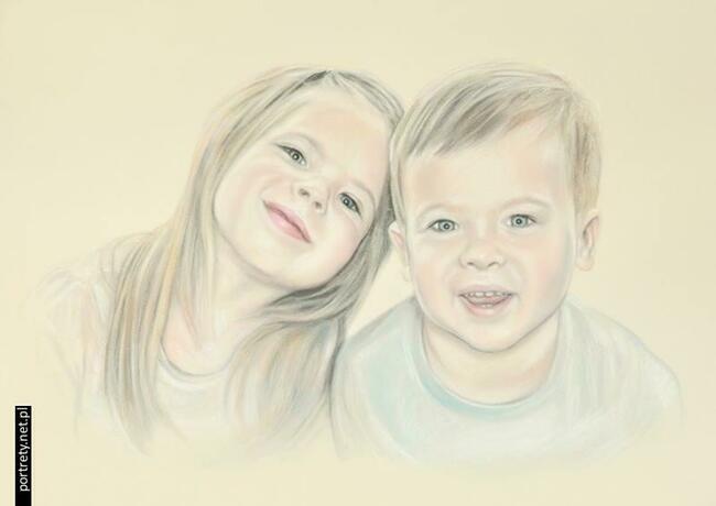 Portret ze zdjęcia NA ZAMÓWIENIE - Rysunek - Pastele - Obraz