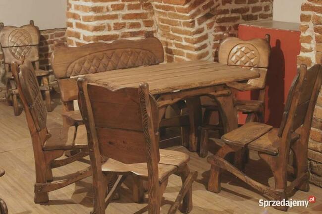 ORYGINALNE drewniane meble ARTstyle, do ogrodu, biesiadne