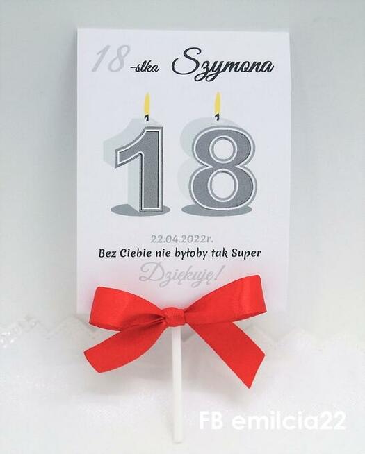 Lizaki jako podziękowanie dla gości z okazji urodzin