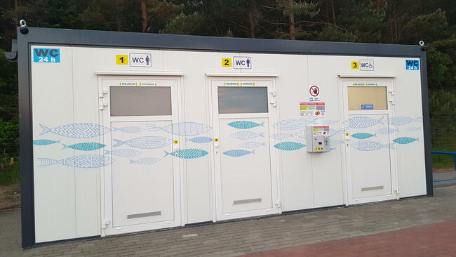 Zysk x 4, bramki dostępu do wc , wrzutniki, płatny prysznic,