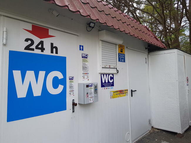 Zysk x 4, bramki dostępu do wc , wrzutniki, płatny prysznic,