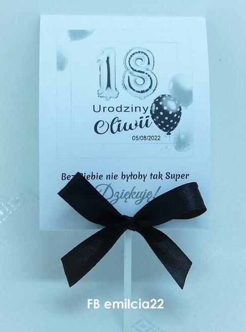 Lizaki jako podziękowanie dla gości z okazji urodzin