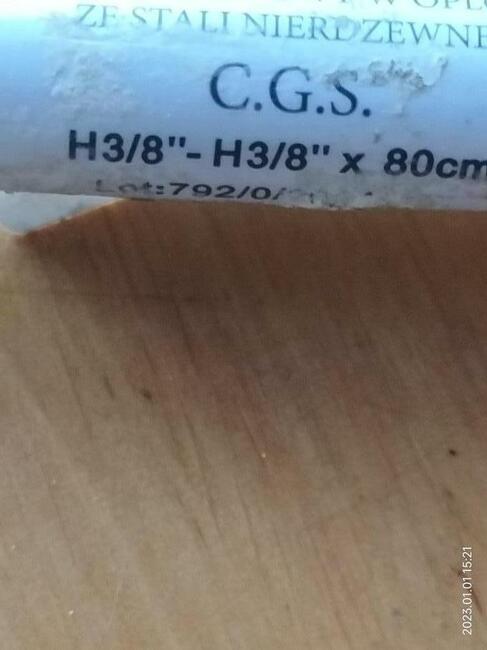 Waż stalowym oplocie 3/8 na 3/8 cala do kompaktu WC