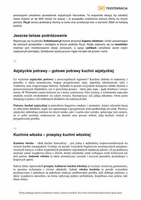 Artykuły na Twojego bloga