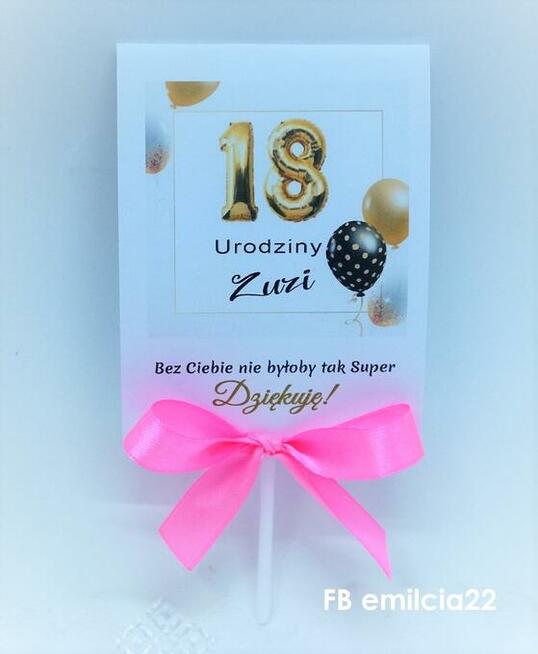 Lizaki jako podziękowanie dla gości z okazji urodzin