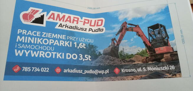 Usługi minikoparką i samochodem do 3.5t