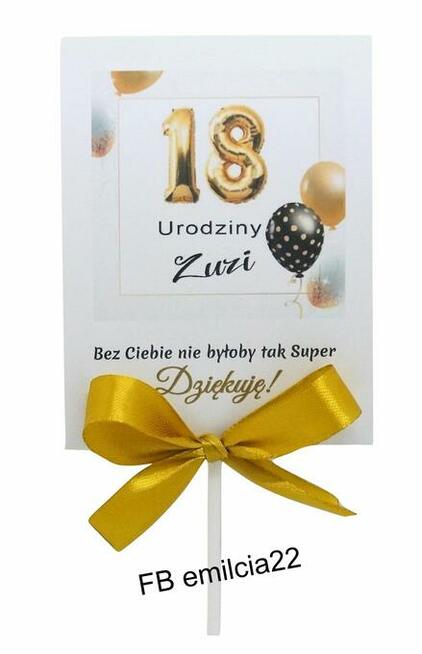 Lizaki jako podziękowanie dla gości z okazji urodzin