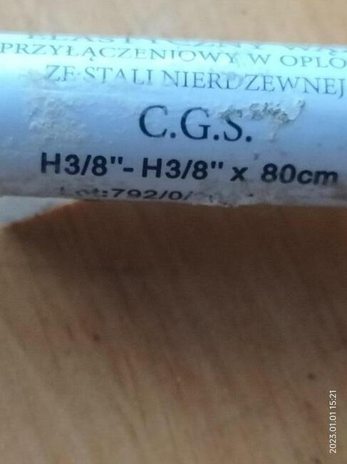 Waż stalowym oplocie 3/8 na 3/8 cala do kompaktu WC