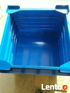 Pojemnik stalowy, przemysłowy, palety metalowe, konstrukcje