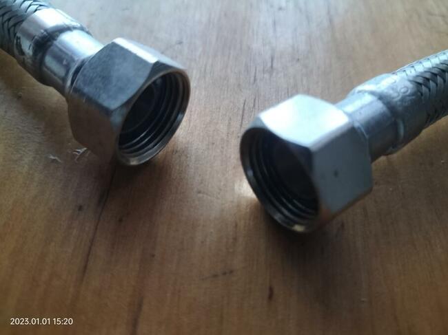 Waż stalowym oplocie 3/8 na 3/8 cala do kompaktu WC