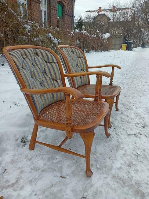 Fotele Drewniany ażurowe retro_Stylowe Meble