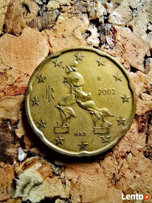 Włochy, 20 Euro Cent, Boccionis sculpture, 2002