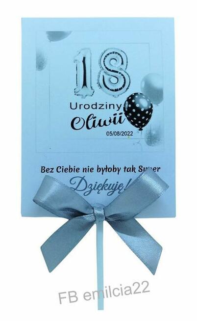 Lizaki jako podziękowanie dla gości z okazji urodzin