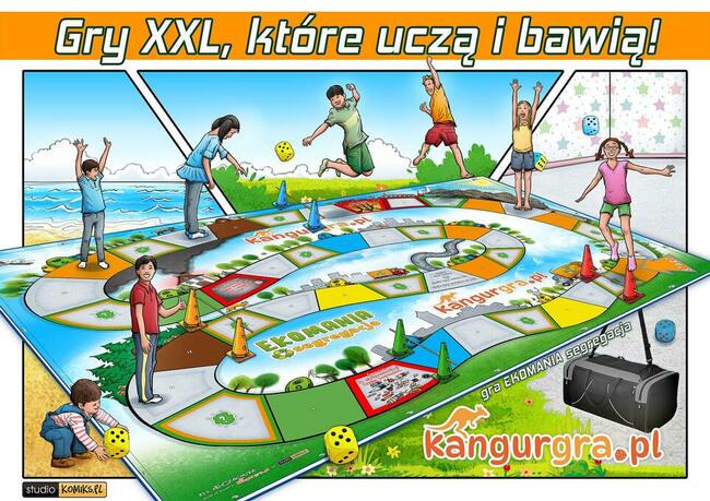 Gra XXL dla dzieci EKOMANIA segregacja - do skakania