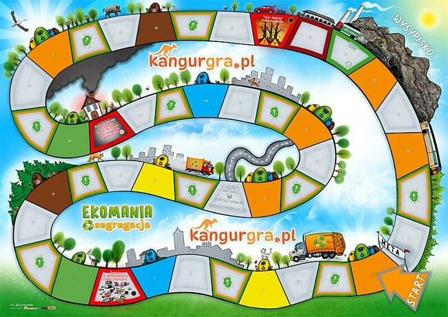 Gra XXL dla dzieci EKOMANIA segregacja - do skakania
