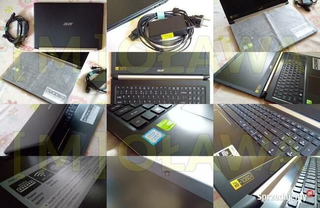 laptop 12 GB RAM acer Aspire A515 HDD 1TB do gier FHD matowa