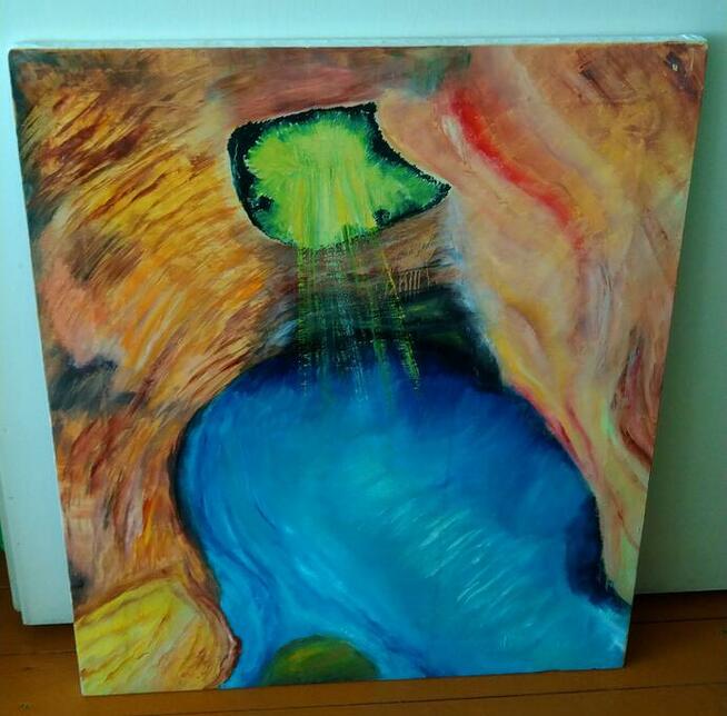 Obraz Olejny: Jaskinia Światła - Nie Fotokopia HANDMADE NOWY