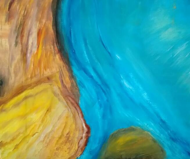 Obraz Olejny: Jaskinia Światła - Nie Fotokopia HANDMADE NOWY