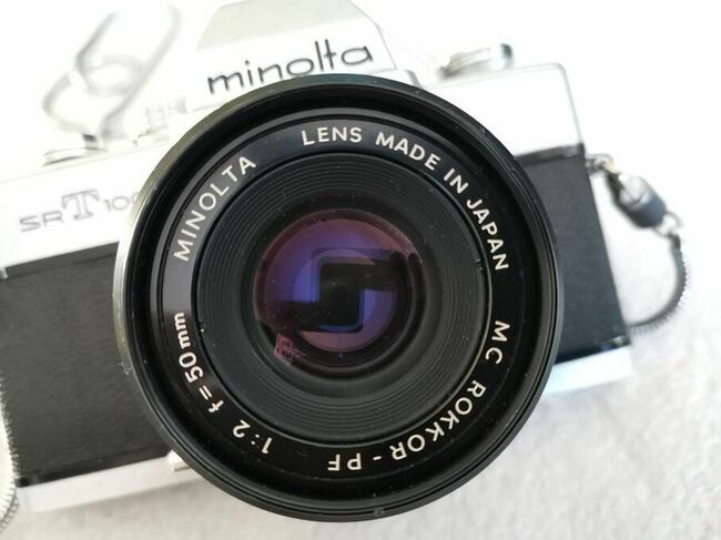 Aparat fotograficzny MINOLTA SRT100b z obiektywem