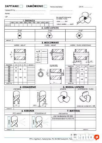 Wirnik śmigło wiatrak, śruba do mieszadło mikser pompa