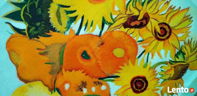 Obraz Olejny: Słoneczniki - Van Gogh -Nie Fotokopia HANDMADE