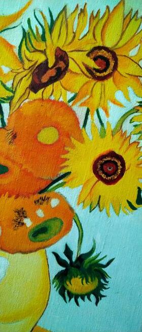 Obraz Olejny: Słoneczniki - Van Gogh -Nie Fotokopia HANDMADE
