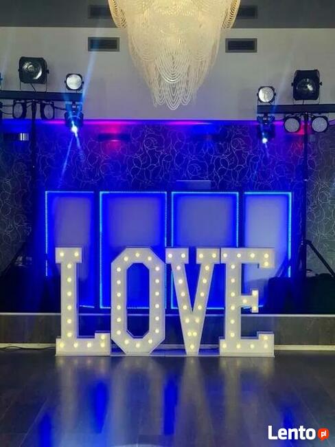 Napis Miłość Biały i drewniany oraz Love Biały i drewniany