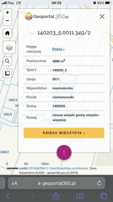 Działka nad rzeka Wkra