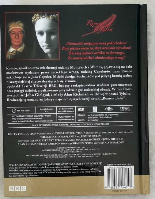 Romeo i Julia Książka plus DVD