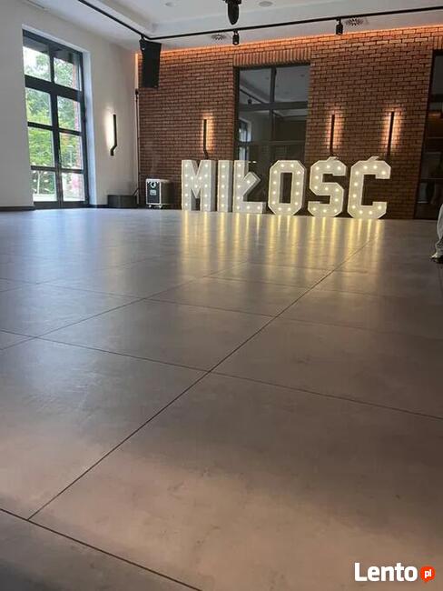 Napis Miłość Biały i drewniany oraz Love Biały i drewniany