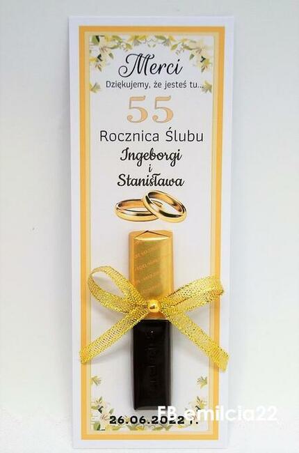 Merci podziękowania dla gości z okazji rocznicy ślubu
